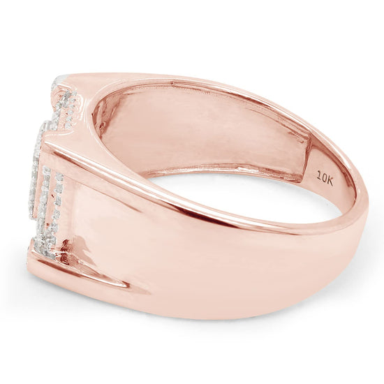 1/2 Carat Round Cut Lab Created Moissanite Diamond Wedding Band Ring for Men in 10K Or 14K Solid Gold (0.50 Cttw)