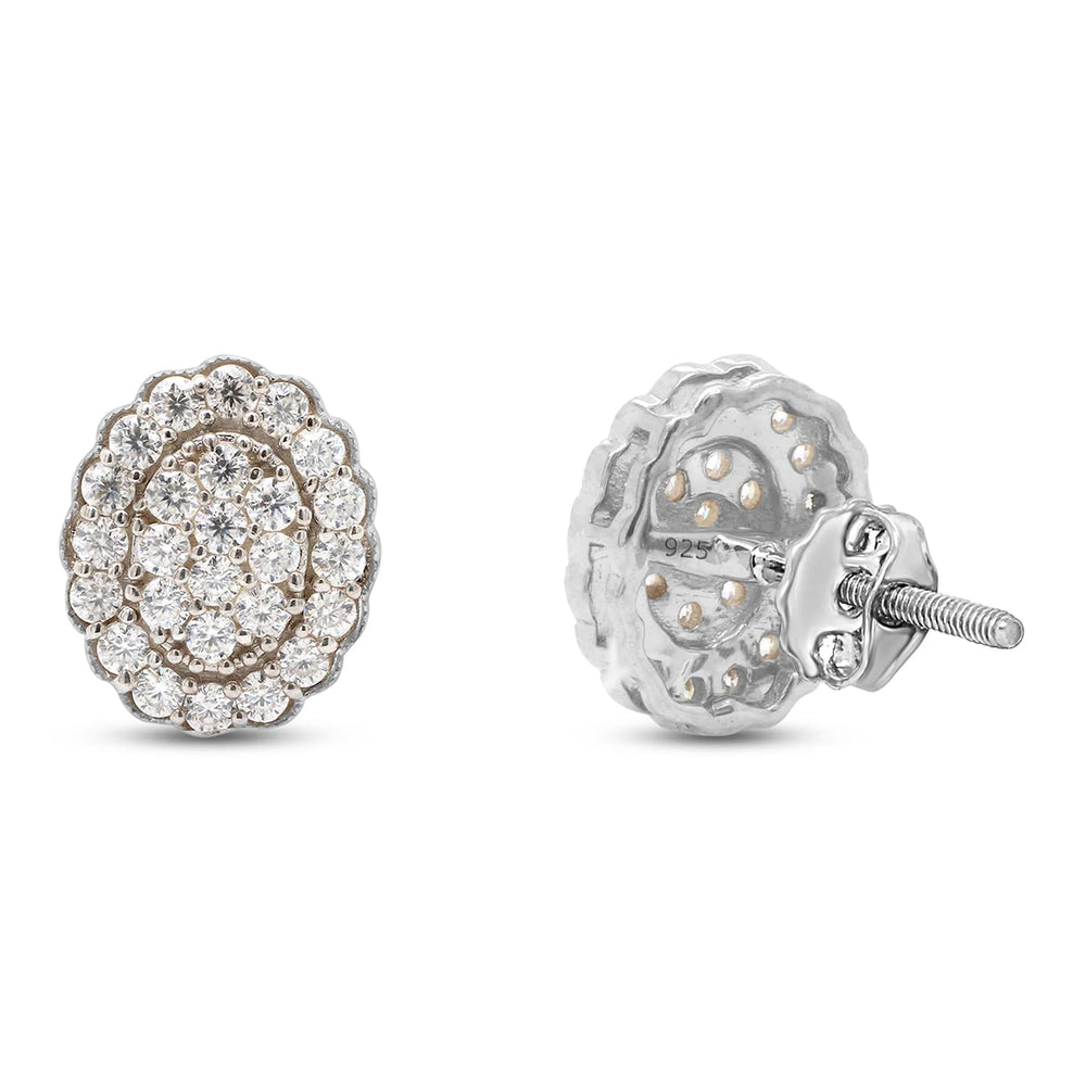 
                      
                        0.50 Carat Round Cut Lab Created Moissanite Diamond Cluster Stud Earrings In 925 Sterling Silver Jewelry For Women
                      
                    