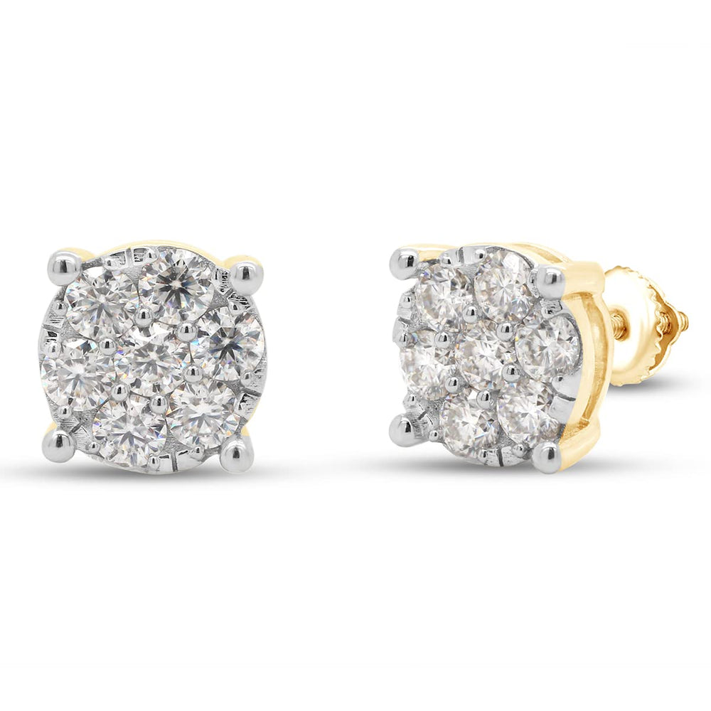 
                      
                        1 1/5 Carat Lab Created Moissanite Diamond Cluster Stud Earrings In 925 Sterling Silver (1.20 Cttw)
                      
                    