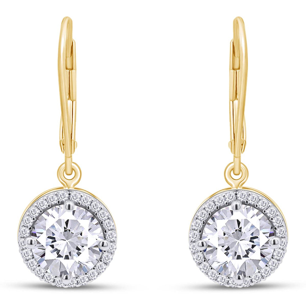 
                      
                        1 1/2 Carat Lab Created Moissanite Diamond Halo Dangle Drop Earrings In 925 Sterling Silver (1.50 Cttw)
                      
                    