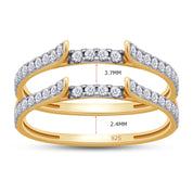 Cathedral Enhancer Ring Guard Lab Created Moissanite