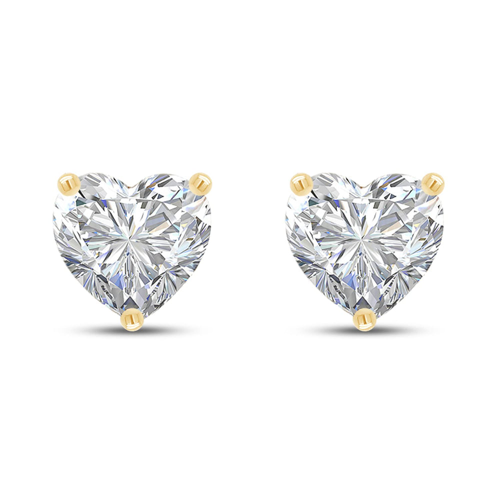 
                      
                        Heart Shape Lab Created Moissanite Heart Solitaire Stud Earrings For Women Men In 925 Sterling Silver (1 Cttw To 2 Cttw)
                      
                    