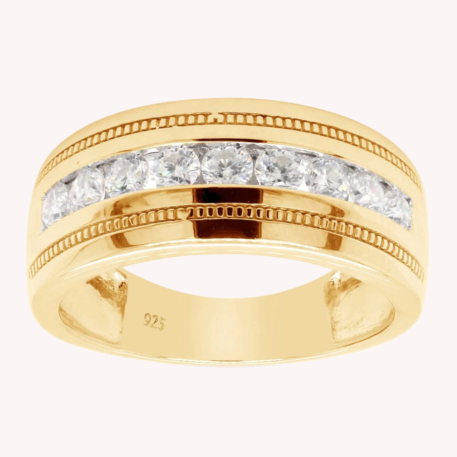 Milgrain Lab Grown Diamond Band Ring