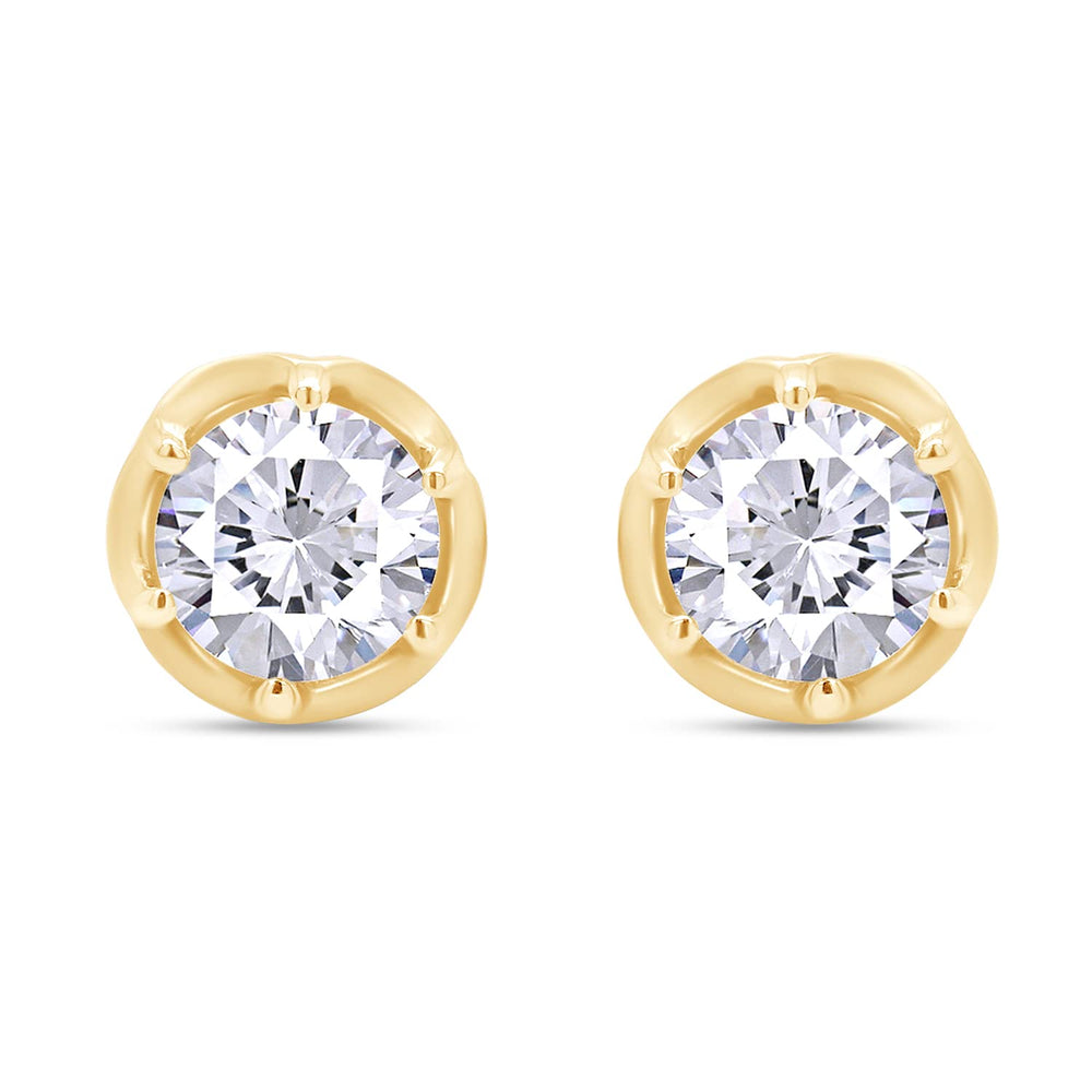 
                      
                        1 1/5 Carat 5.5MM Round Cut Lab Created Moissanite Diamond Push Back Stud Earrings In 925 Sterling Silver (1.20 Cttw)
                      
                    