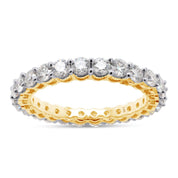 2.5MM Lab Created Moissanite Eternity Ring Band