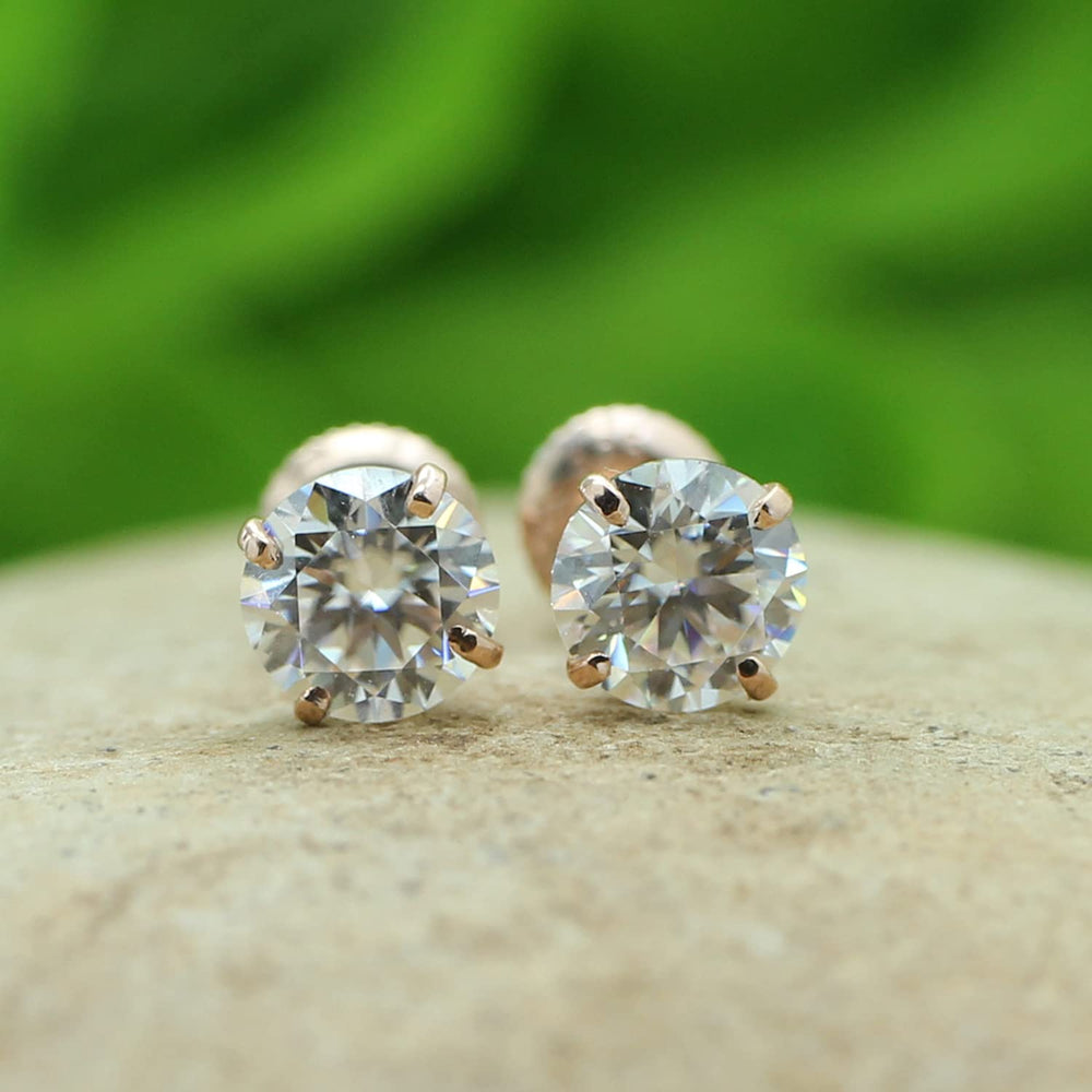 
                      
                        4/5 Carat Lab Created Moissanite Diamond Screw Back Stud Earrings In 925 Sterling Silver (0.80 Cttw)
                      
                    