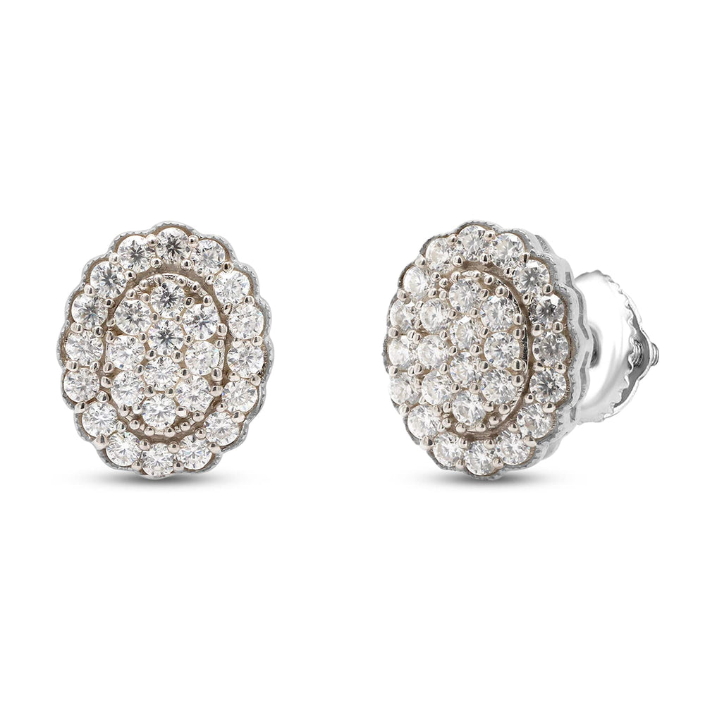 
                      
                        0.50 Carat Round Cut Lab Created Moissanite Diamond Cluster Stud Earrings In 925 Sterling Silver Jewelry For Women
                      
                    