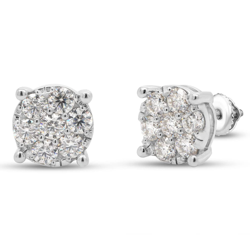 
                      
                        1 1/5 Carat Lab Created Moissanite Diamond Cluster Stud Earrings In 925 Sterling Silver (1.20 Cttw)
                      
                    