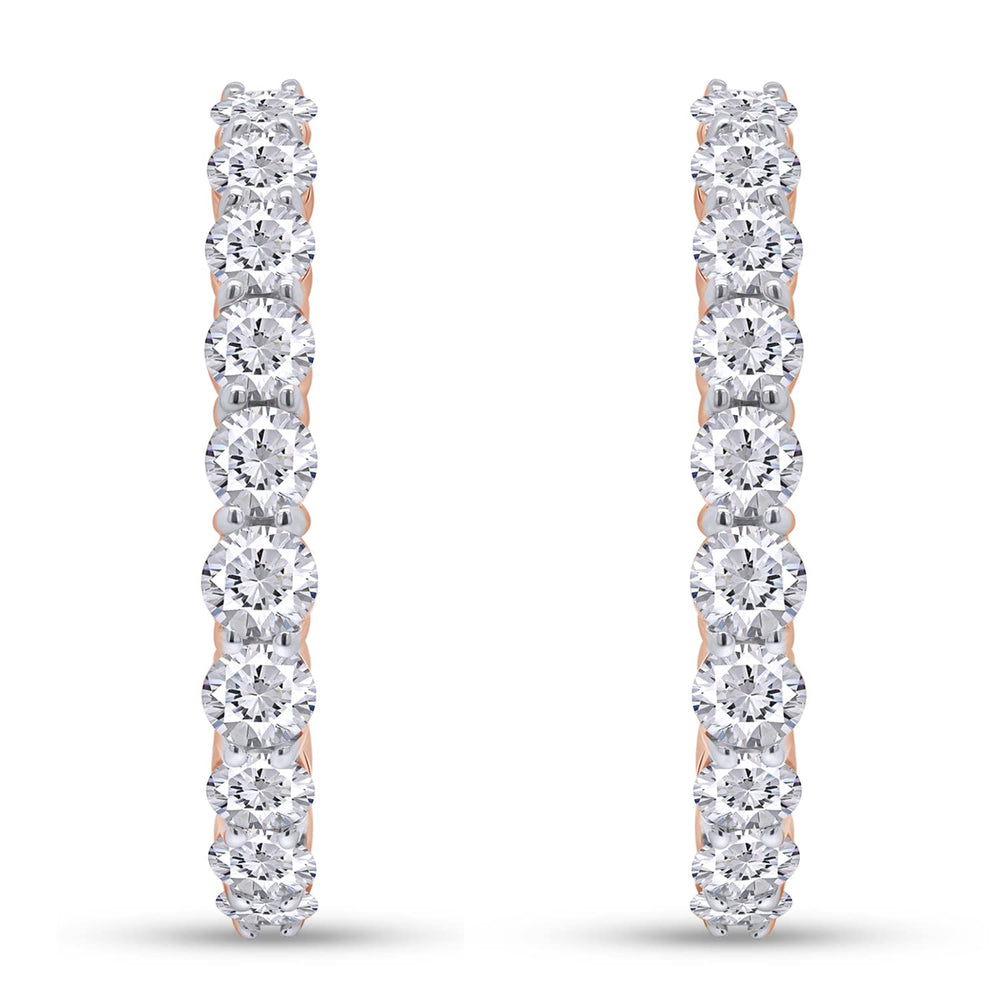 
                      
                        3 1/4 Carat Lab Created Moissanite Diamond 29MM Big Hoop Earrings In 14K Gold Post & 925 Sterling Silver (3.25 Cttw)
                      
                    