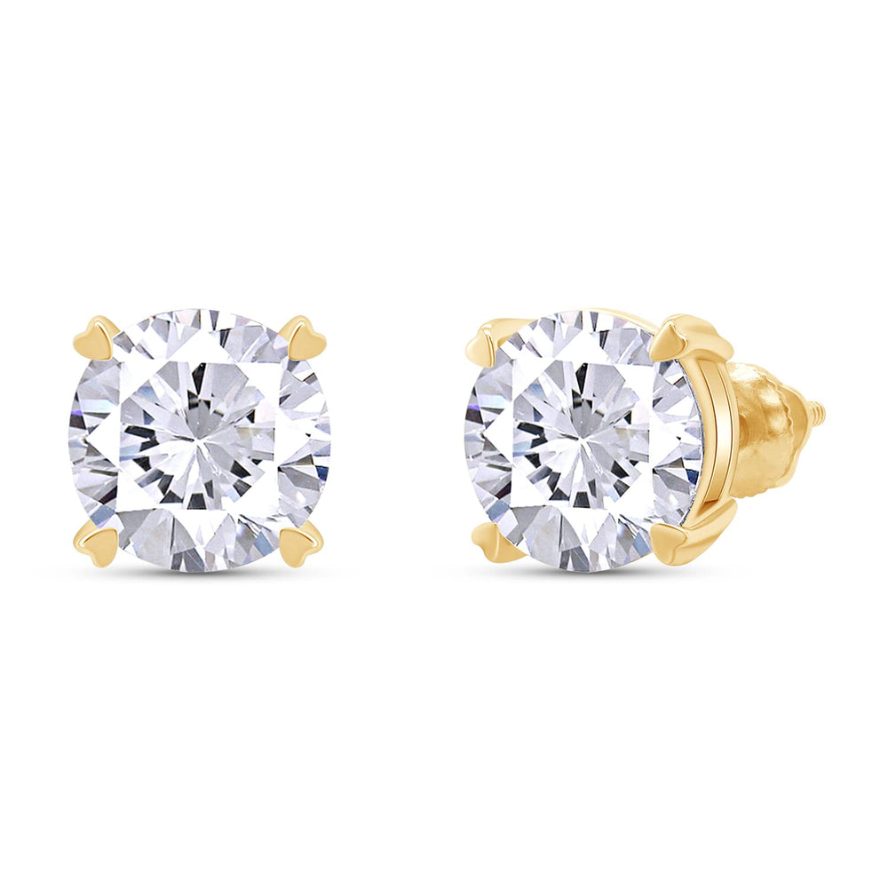 
                      
                        2ct 6.5mm Round Cut Lab Created Moissanite Diamond Solitaire Stud Earring For Women In 14K Solid Gold
                      
                    