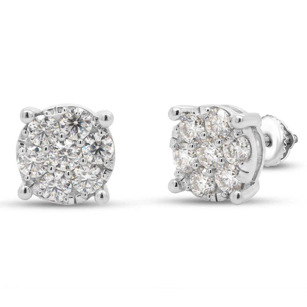 
                      
                        1 1/5 Carat Round Cut Lab Created Moissanite Diamond Cluster Stud Earrings In 10K Or 14K Solid Gold (1.20 Cttw)
                      
                    