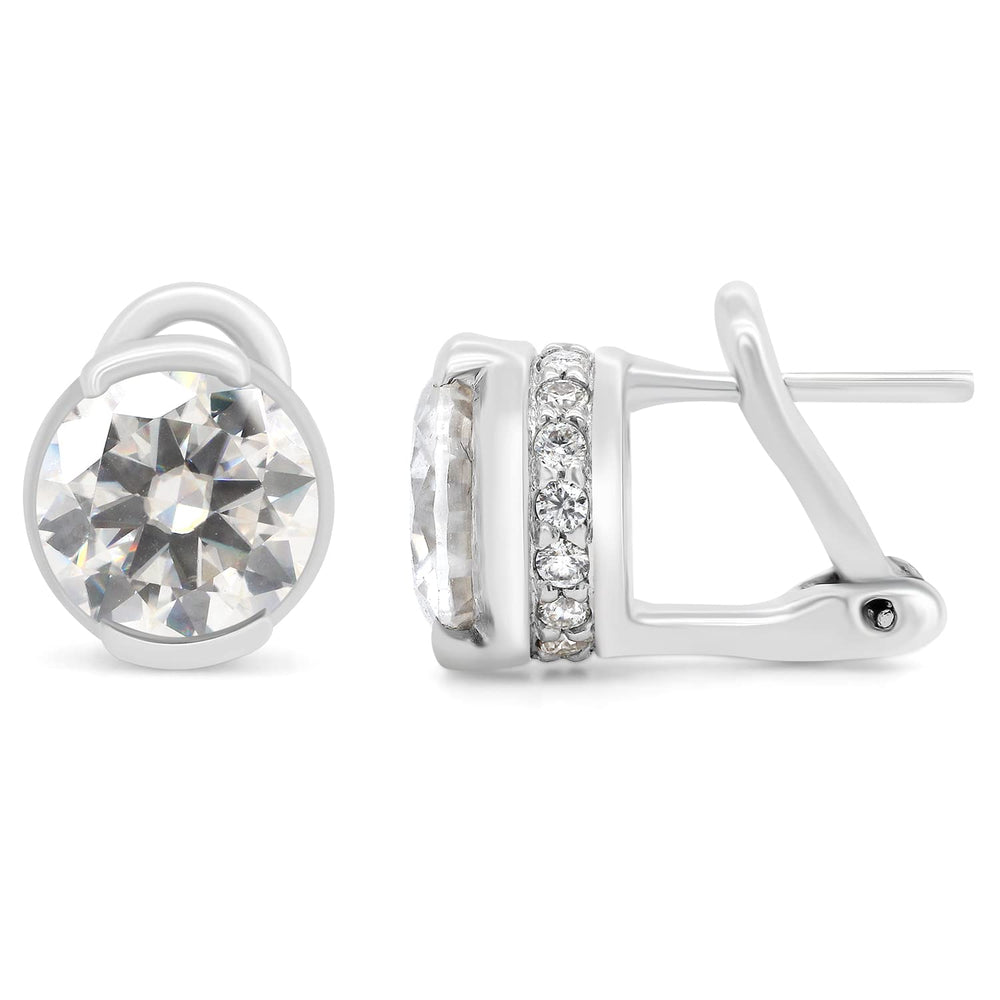 
                      
                        3.50 Carat 8MM Round Cut Lab Created Moissanite Diamond Solitaire Stud Earrings In 10K Or 14K Solid Gold
                      
                    