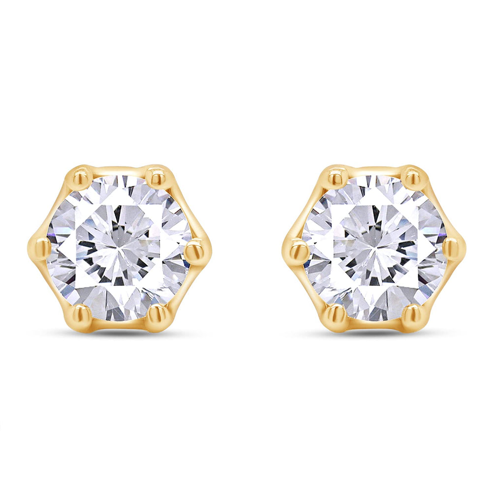 
                      
                        2 Carat Round Cut Lab Created Moissanite Diamond Push Back Stud Earrings In 925 Sterling Silver (2 Cttw)
                      
                    