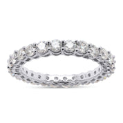 2.5MM Lab Created Moissanite Eternity Ring Band