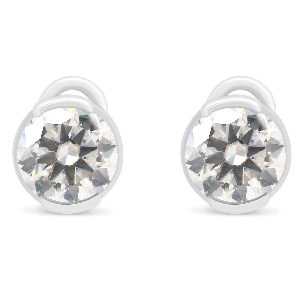 
                      
                        3.50 Carat 8MM Round Cut Lab Created Moissanite Diamond Solitaire Stud Earrings In 10K Or 14K Solid Gold
                      
                    