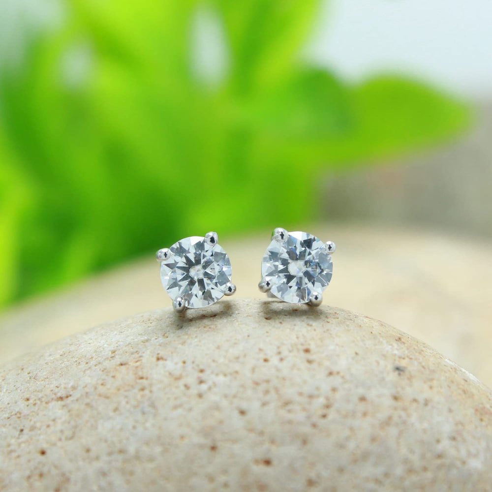 
                      
                        1 to 3 Carat Round Cut Lab Created Moissanite Diamond Push Back Stud Earrings In 925 Sterling Silver (1 To 3 Cttw)
                      
                    