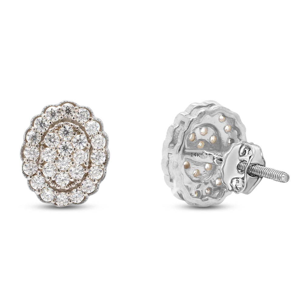 
                      
                        1/2 ct.t.w Round Cut Lab Created Moissanite Diamond Cluster Stud Earrings In 10K Or 14K Solid Gold Jewelry For Women (0.50 Cttw)
                      
                    