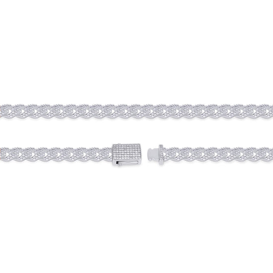 Load image into Gallery viewer, 15.25 to 28.25 Carat Lab Created Moissanite Diamond 12MM Width Cuban Link Chain Necklace In 925 Sterling Silver 16&amp;quot; to 30&amp;quot; Length
