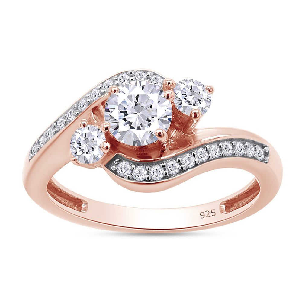 
                      
                        Lab Created Moissanite Diamond Engagement Rings for Women 14K Gold Plated Silver Ring Twisting Moissanite Rings
                      
                    