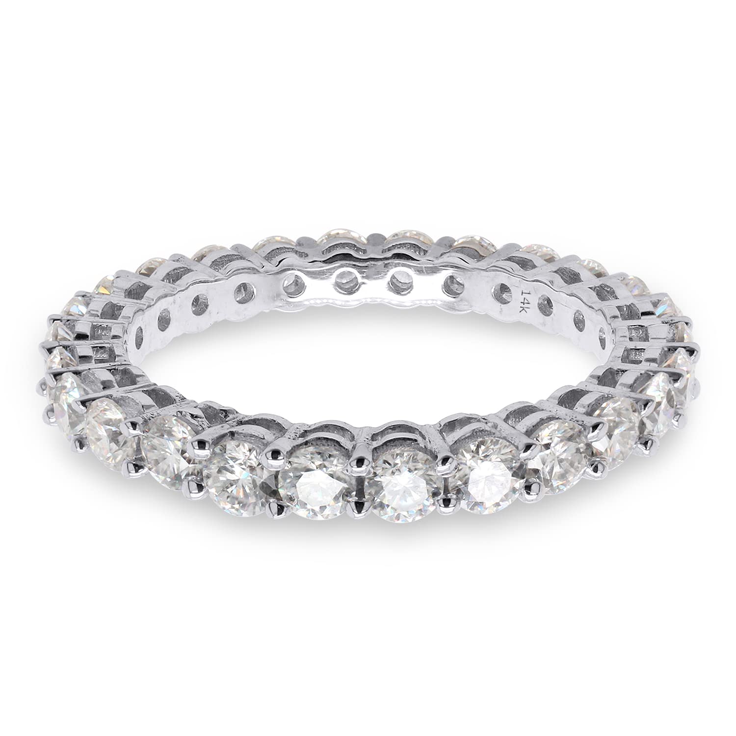 2.5MM Lab Created Moissanite Eternity Ring Band