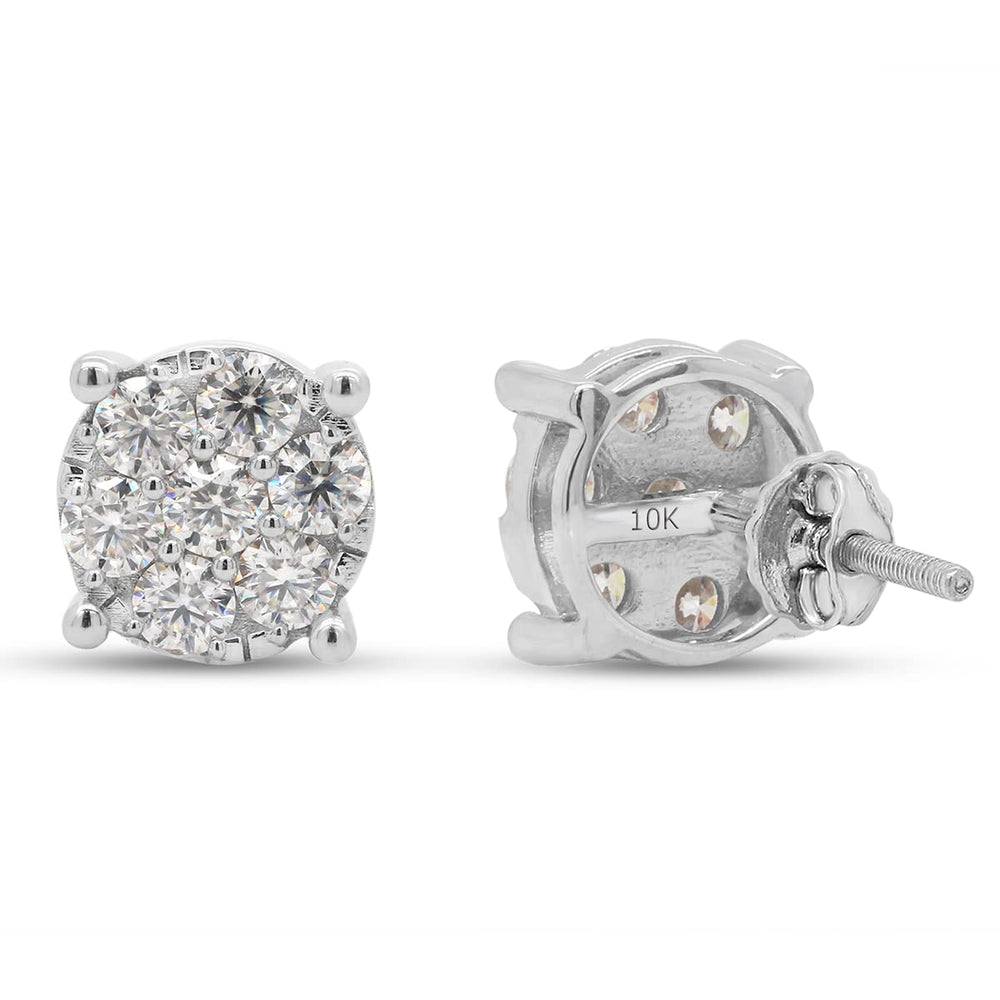 
                      
                        1 1/5 Carat Round Cut Lab Created Moissanite Diamond Cluster Stud Earrings In 10K Or 14K Solid Gold (1.20 Cttw)
                      
                    