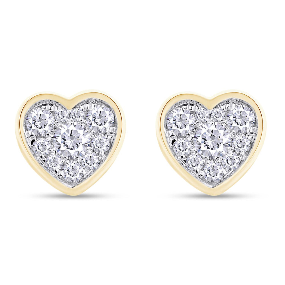 
                      
                        1/3 Carat Lab Created Moissanite Diamond Heart Cluster Stud Earrings In 925 Sterling Silver (VVS1 Clarity, 0.30 Cttw)
                      
                    