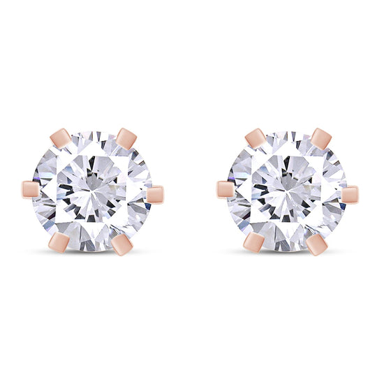 Load image into Gallery viewer, 4 Carat Lab Created Moissanite Diamond Solitaire Stud Earrings In 925 Sterling Silver For Men Women
