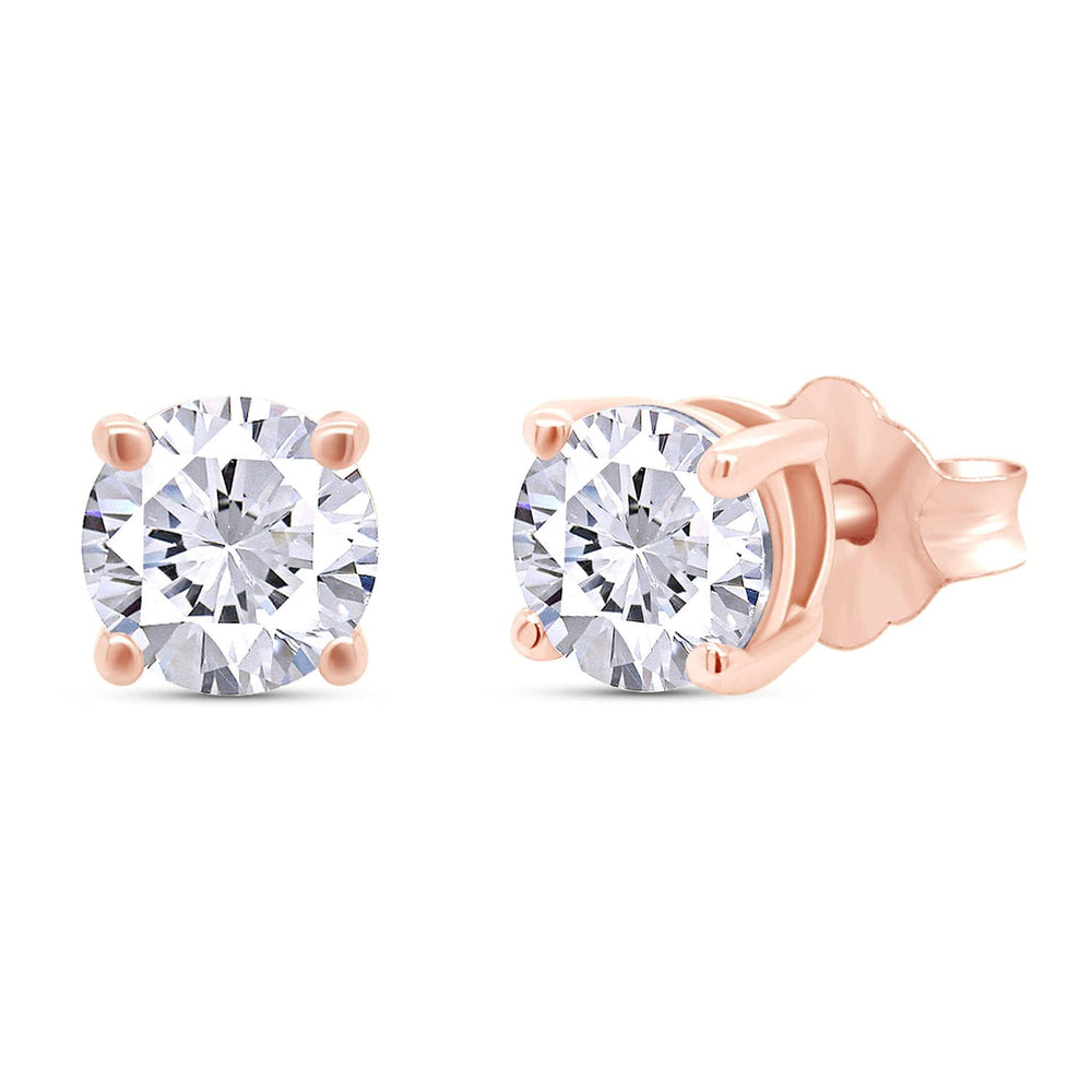 
                      
                        1 to 3 Carat Round Cut Lab Created Moissanite Diamond Push Back Stud Earrings In 925 Sterling Silver (1 To 3 Cttw)
                      
                    