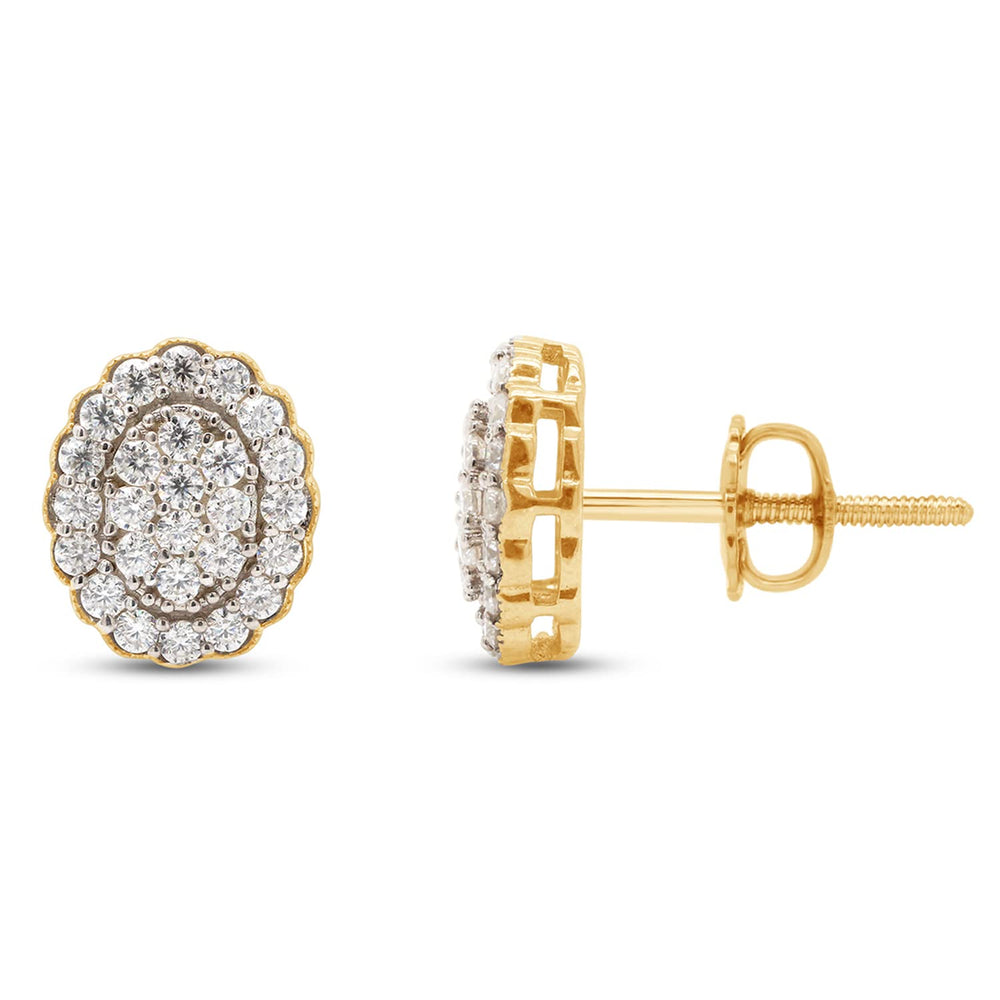 
                      
                        1/2 ct.t.w Round Cut Lab Created Moissanite Diamond Cluster Stud Earrings In 10K Or 14K Solid Gold Jewelry For Women (0.50 Cttw)
                      
                    