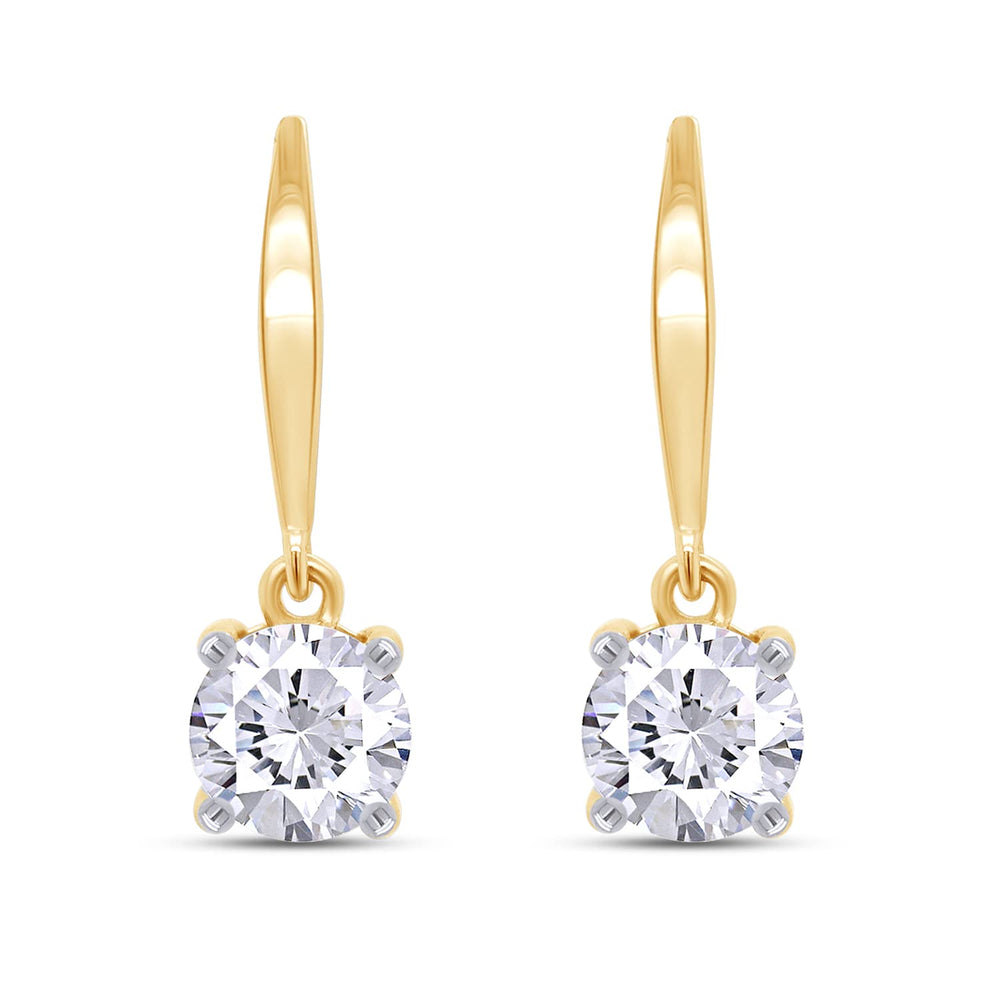 
                      
                        2 Carat Round Cut Lab Created Moissanite Diamond Dangle Earrings For Women In 925 Sterling Silver
                      
                    