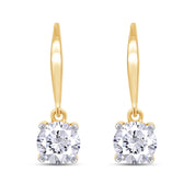 6MM Lab Created Moissanite Dangle Earrings