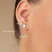 Dainty Stud Engagement Earring