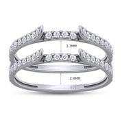 Cathedral Enhancer Ring Guard Lab Created Moissanite