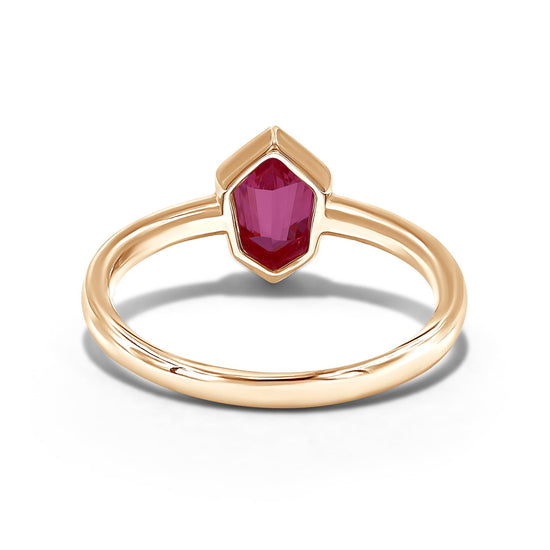 0.85 Carat Kite Shape Pink IGI Certified Lab Grown Diamond Bezel Set Solitaire Engagement Wedding Ring For Women In 10K Or 14K Solid Gold