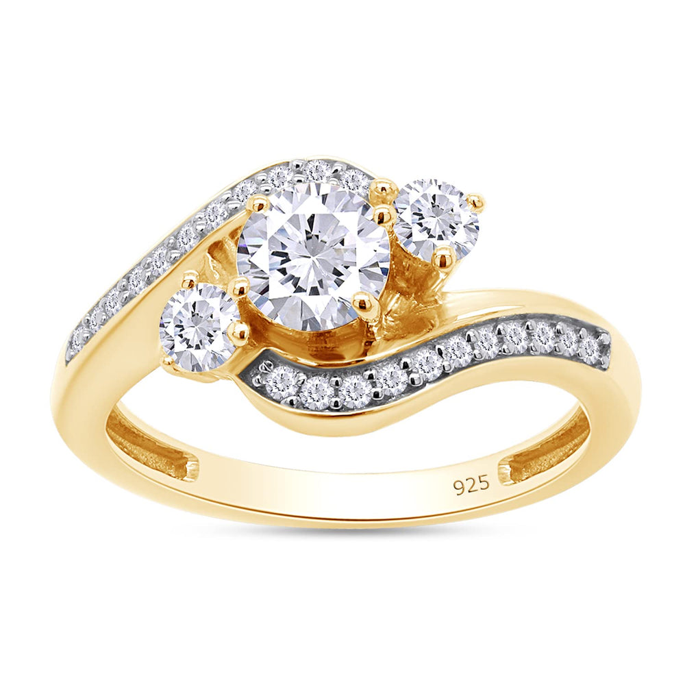 
                      
                        Lab Created Moissanite Diamond Engagement Rings for Women 14K Gold Plated Silver Ring Twisting Moissanite Rings
                      
                    