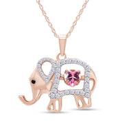 Elephant Pendant Necklace Sterling Silver
