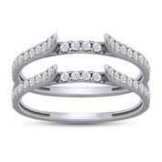 Cathedral Enhancer Ring Guard Lab Created Moissanite