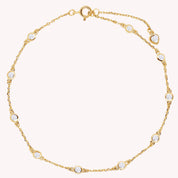 Station Anklet Moissanite Diamond