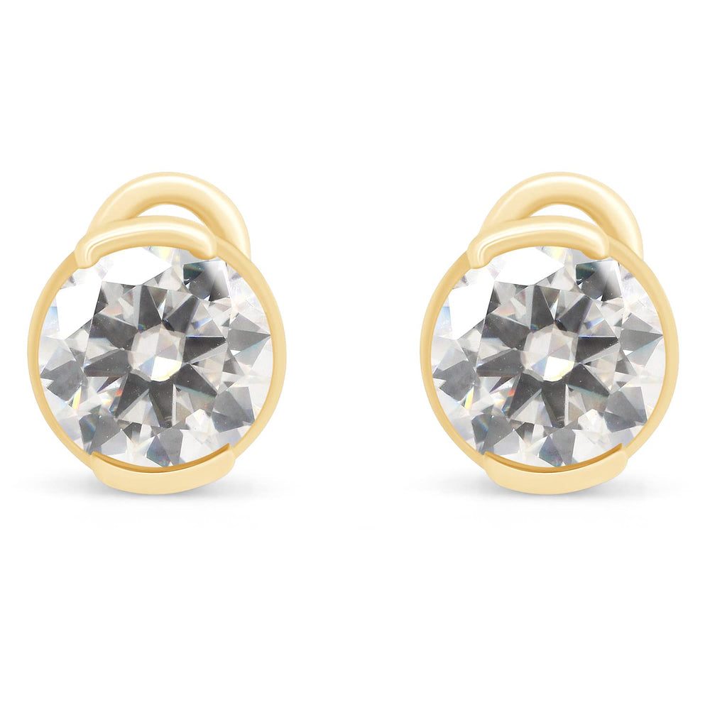 
                      
                        3 1/2 Carat 8MM Round Cut Lab Created Moissanite Diamond Solitaire Stud Earrings In 925 Sterling Silver (3.50 Cttw)
                      
                    