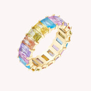 Eternity Eye Catching Pastel Rainbow Ring