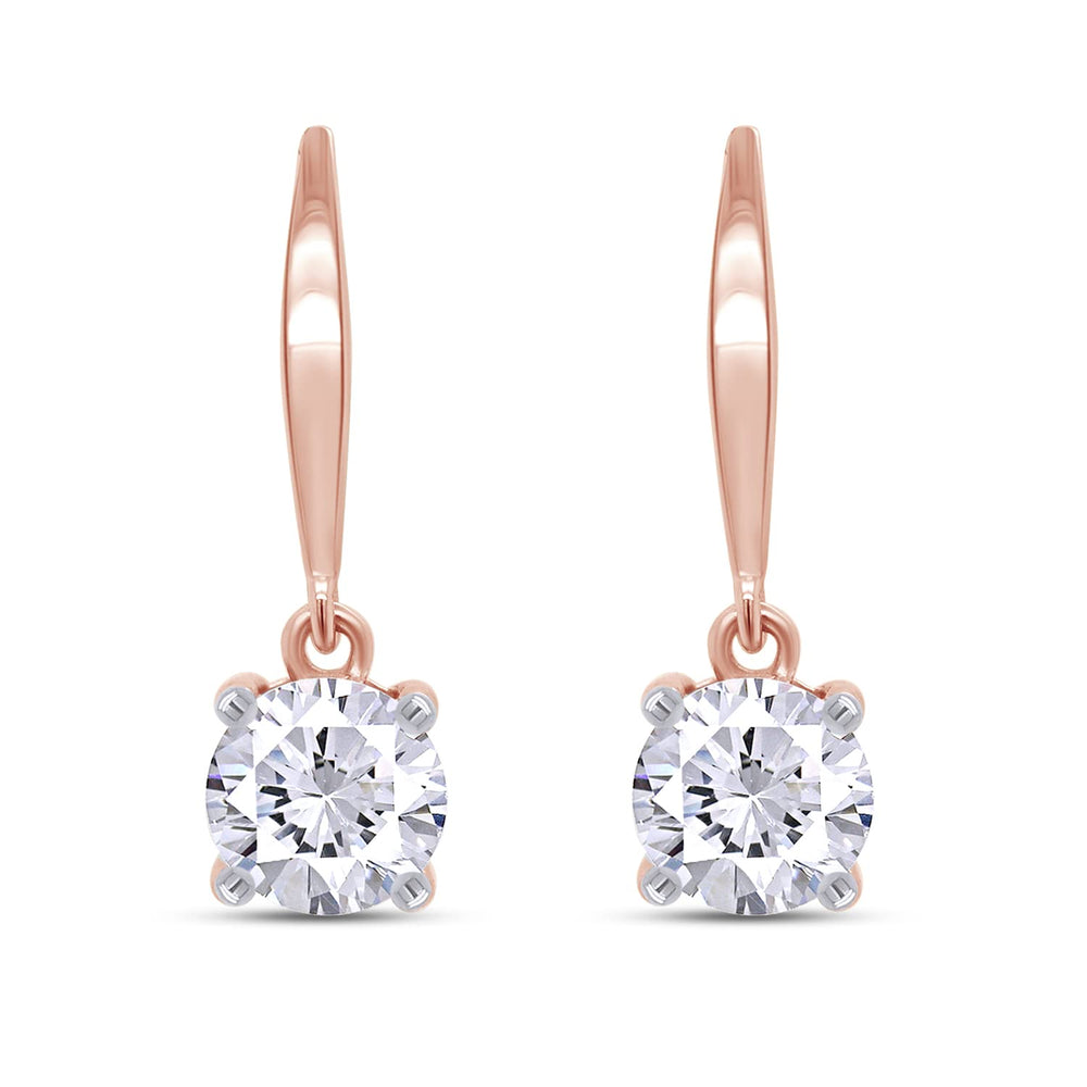 
                      
                        2 Carat Round Cut Lab Created Moissanite Diamond Dangle Earrings For Women In 925 Sterling Silver
                      
                    