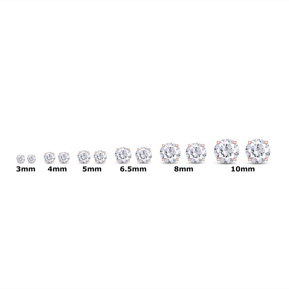 
                      
                        0.20 Ct- 7.00 Carat Lab Created Moissanite Diamond Screw Back Stud Earrings In 14K Solid Gold For Women (3MM - 10MM)
                      
                    