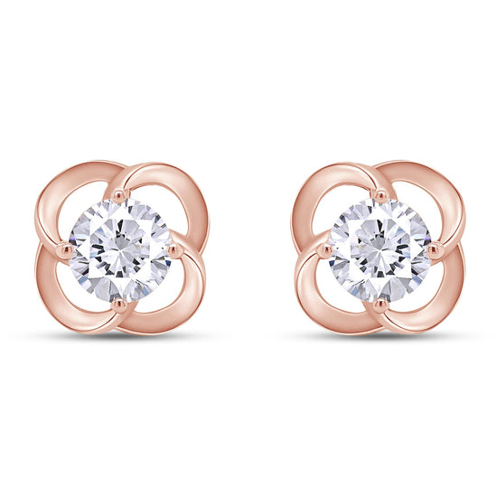 2 Carat Round Cut Lab Created Moissanite Diamond Push Back Studs Earrings In 925 Sterling Silver (2 Cttw)