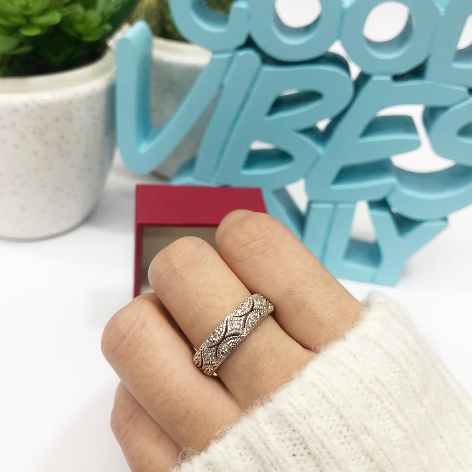 Natural Diamond Accent Band Ring