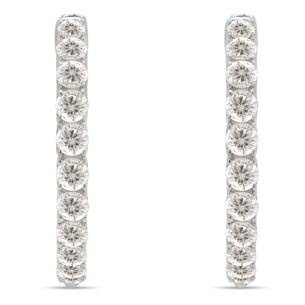 
                      
                        2 1/10 ct.t.w Round Cut Lab Created Moissanite Diamond Inside Outside Hoop Earrings In 10K Or 14K Solid Gold (2.10 Cttw)
                      
                    