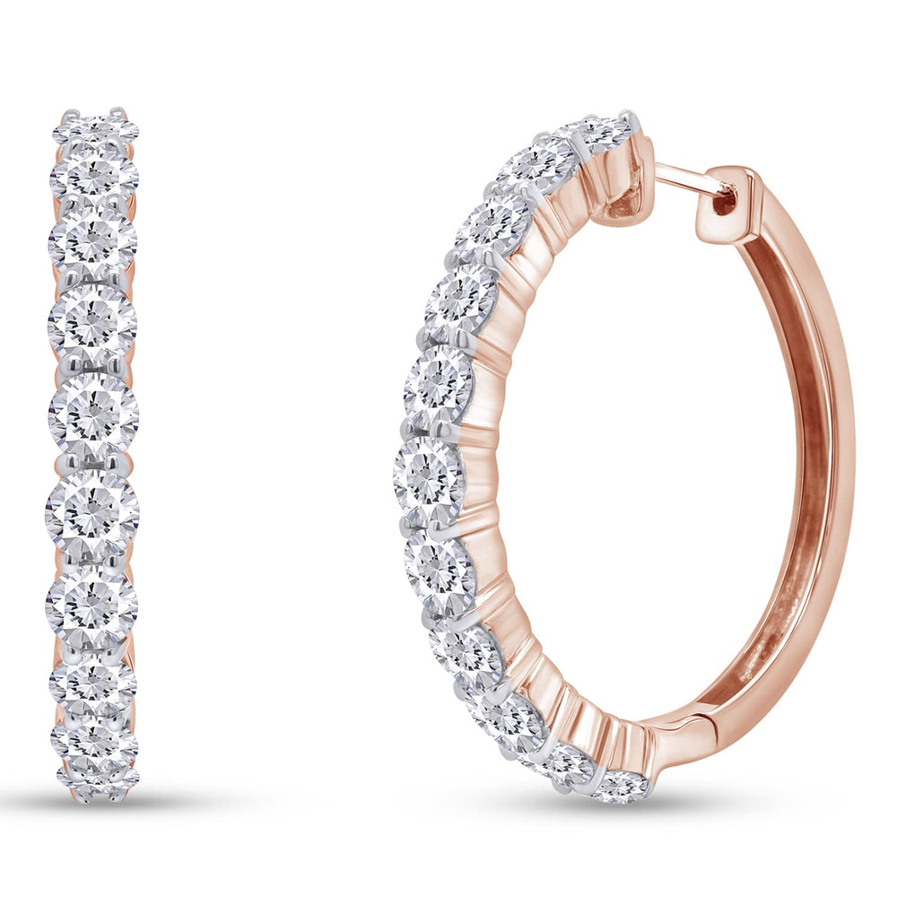 
                      
                        3 1/4 Carat Lab Created Moissanite Diamond 29MM Big Hoop Earrings In 14K Gold Post & 925 Sterling Silver (3.25 Cttw)
                      
                    