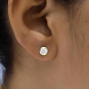 5MM Solitaire Lab Grown Diamond Stud Earrings