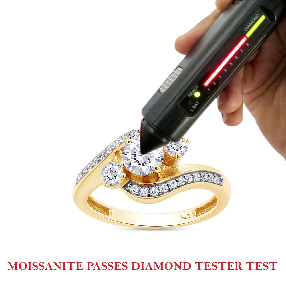 
                      
                        Lab Created Moissanite Diamond Engagement Rings for Women 14K Gold Plated Silver Ring Twisting Moissanite Rings
                      
                    