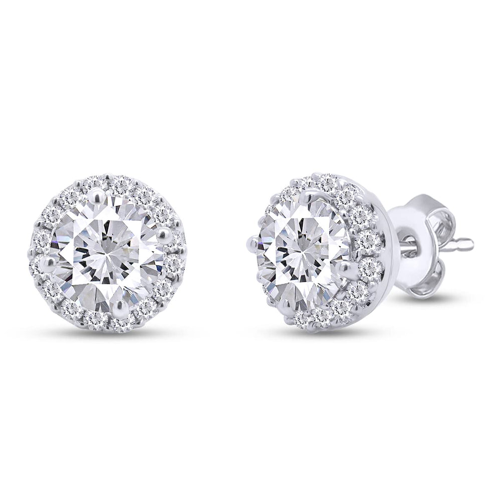 
                      
                        1 4/5 Carat Lab Created Moissanite Diamond Halo Stud Earrings in 925 Sterling Silver Jewelry for Women (1.80 Cttw)
                      
                    