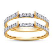 Cathedral Enhancer Ring Guard Lab Created Moissanite